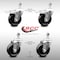 Service Caster 4 Inch SS Phenolic Swivel 1/2 Inch Threaded Stem Caster Total Lock Brake SCC, 2PK SCC-SSTSTTL20S414-PHS-121315-2-S-2 - alternate 1